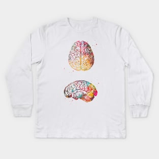 Human Brain Kids Long Sleeve T-Shirt